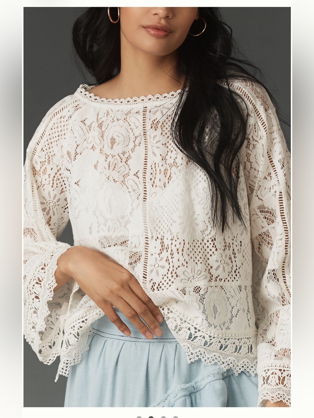 Anthropologie lace top 3x